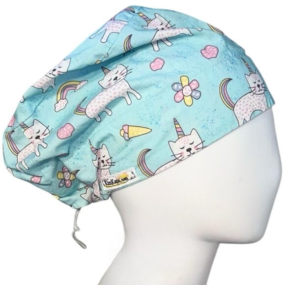 Unicorn Cats Euro Scrub Hat - Picture 1 of 8